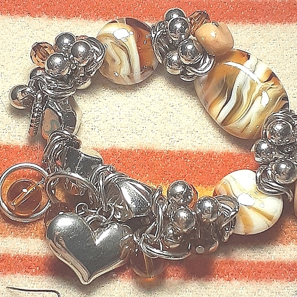 4 for $25- Handmade Glass Jewelry Harlequin Set. - Picture 4 of 11